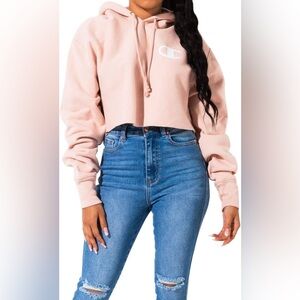 Champion Reverse Weave Cropped Cut Hoodie Size Small